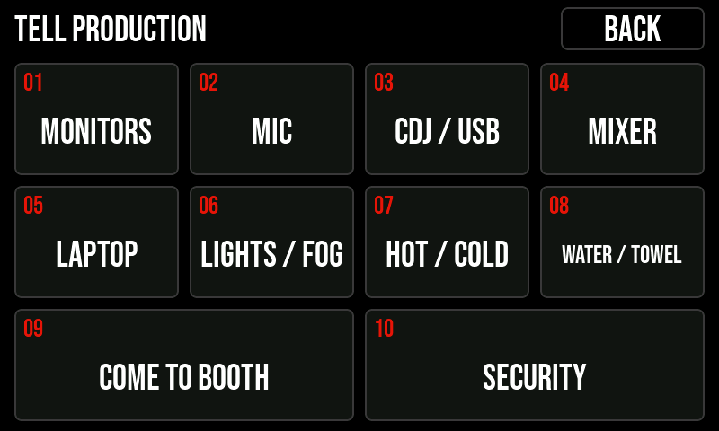 HARD STOP panel screen